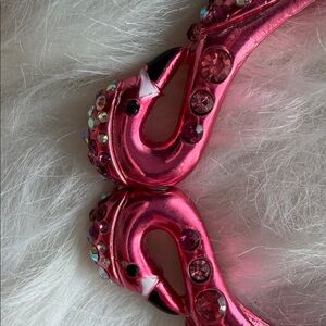 NWT Retired Betsey Johnson Pink fuchsia Flamingo Statement cuff bangle bracelet